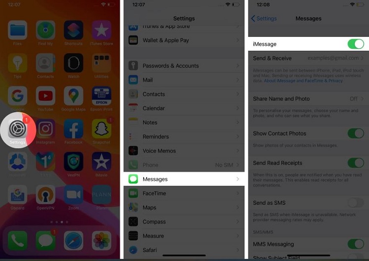 Kích hoạt iMessage cho iPhone