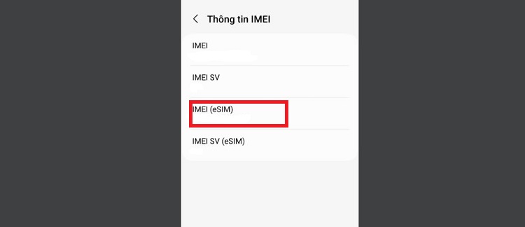 Thông tin IMEI