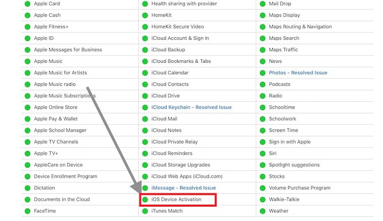 Kiểm tra máy chủ Apple