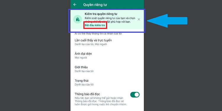 Kiểm tra quyền riêng tư trên WhatsApp