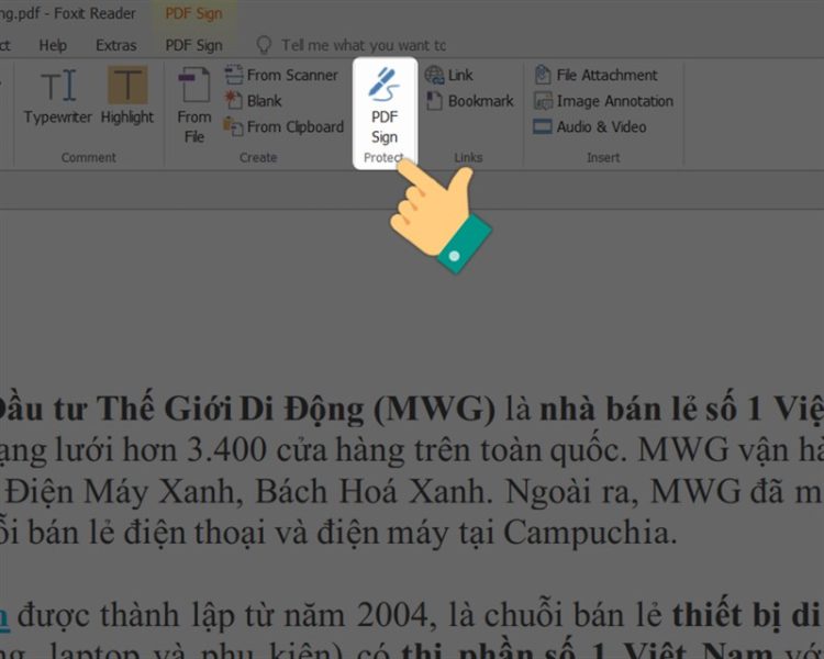 Làm sao để tạo chữ ký vào file PDF trên Foxit Reader 4