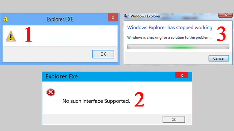 Nguyên nhân xuất hiện lỗi file explorer.exe trên Windows 10
