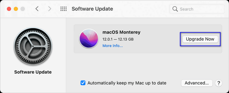 Cập nhật hệ điều hành MacOS