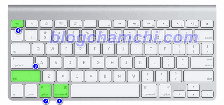 Buộc thoát ứng dụng làm Macbook bị đơ không tắt được