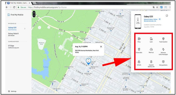 Mẹo tìm Samsung bị mất bằng Find My Mobile