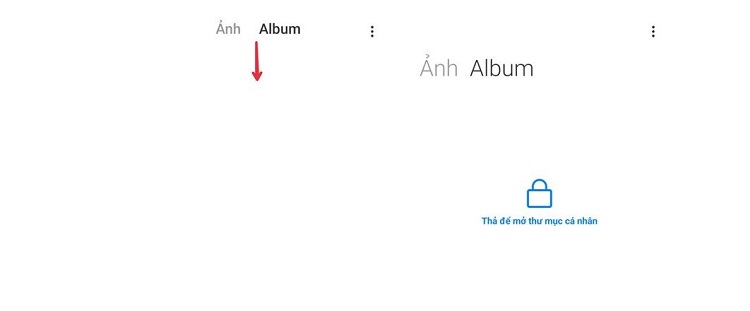 Mở album cá nhân trên Xiaomi
