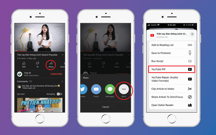 Cách sử dụng Picture-in-Picture với ứng dụng Youtube iOS