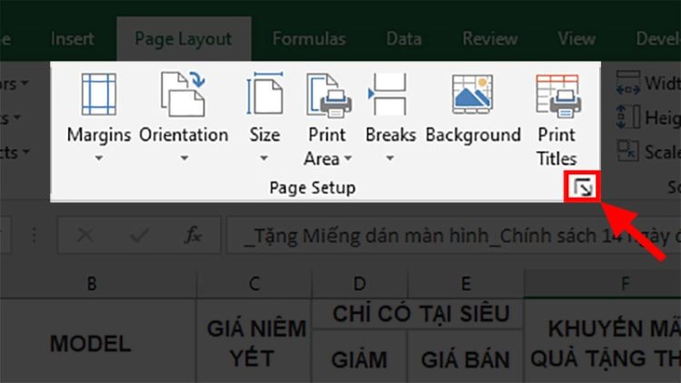 Mở toàn bộ file Excel đầy đủ khi in 