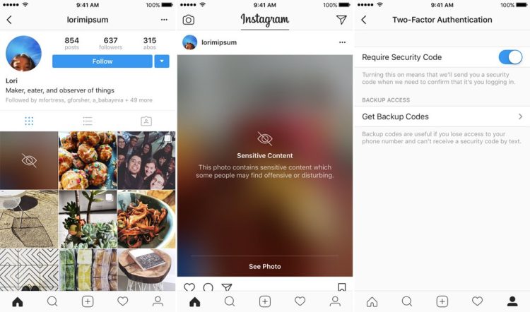 Nhóm nội dung mà Instagram xếp vào loại nhạy cảm