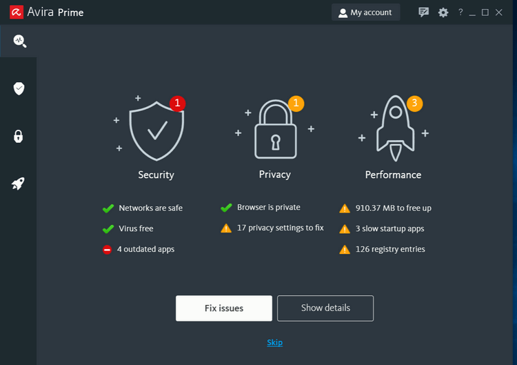 Phần mềm diệt virus miễn phí Avira Free