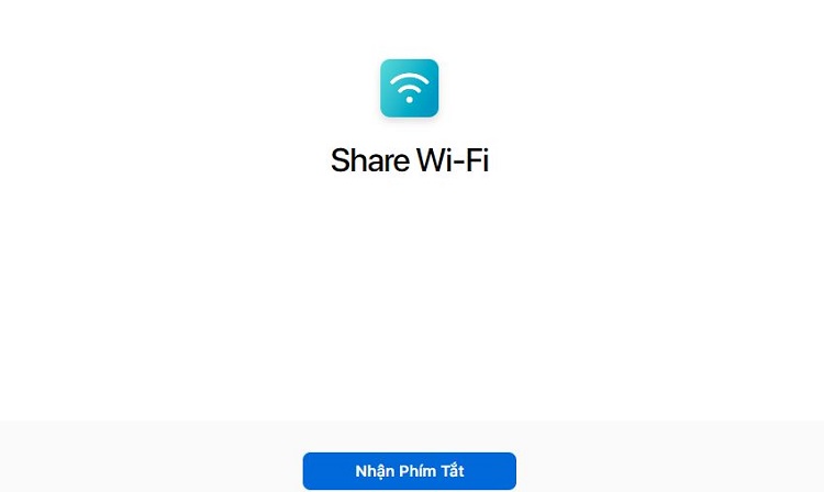 Phím tắt Share Wifi