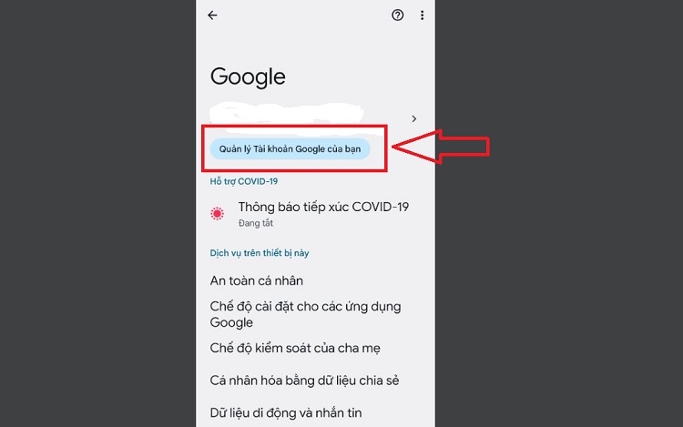 Quản lý Tài khoản Google của bạn