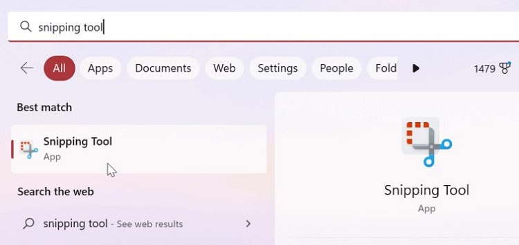 Quay màn hình bằng Snipping Tool trên Windows 11 bước 1
