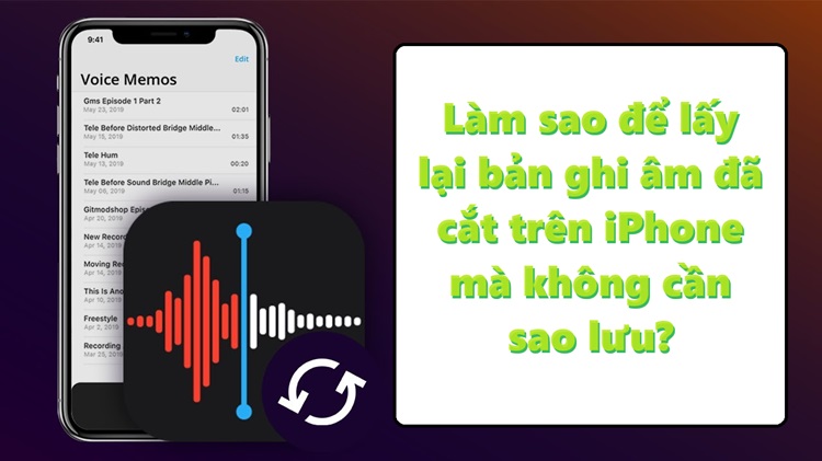 Sao lưu bản cắt ghi âm trên iphone