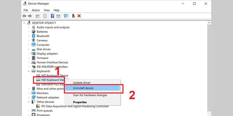 Sử dụng Device Manager trên Windows