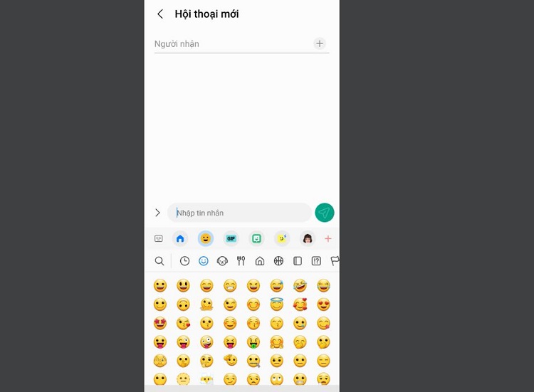 Sử dụng emoji trên bàn phím Samsung 2