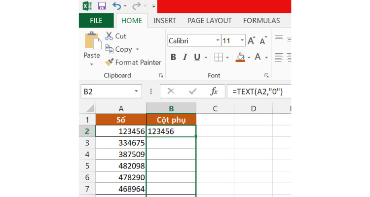 Sử dụng hàm Text để chuyển Number sang Text trong Excel 