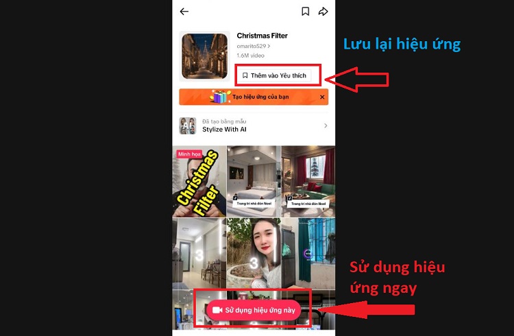 Hướng dẫn cách lấy hiệu ứng trên Tiktok của người khác B3