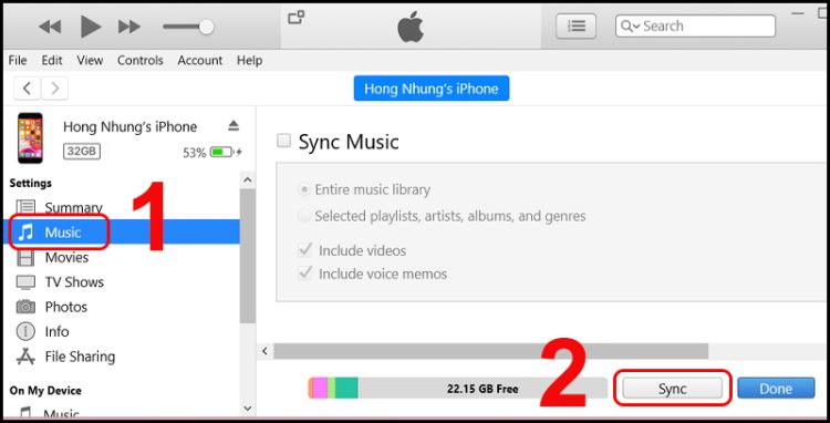 Sử dụng iTunes để chuyển nhạc sang apple music