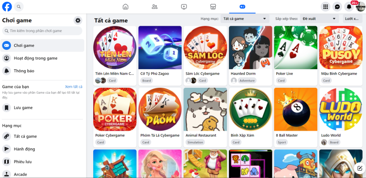 Tại sao chơi game trên Facebook không được