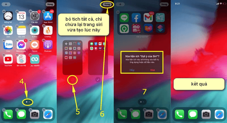 Tạo màn hình chính trống cho iPhone trên iOS 14 bằng Siri Shortcuts (Gợi ý của Siri)