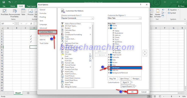 Cách Tạo ô đánh dấu tích (checkbox) trong Excel