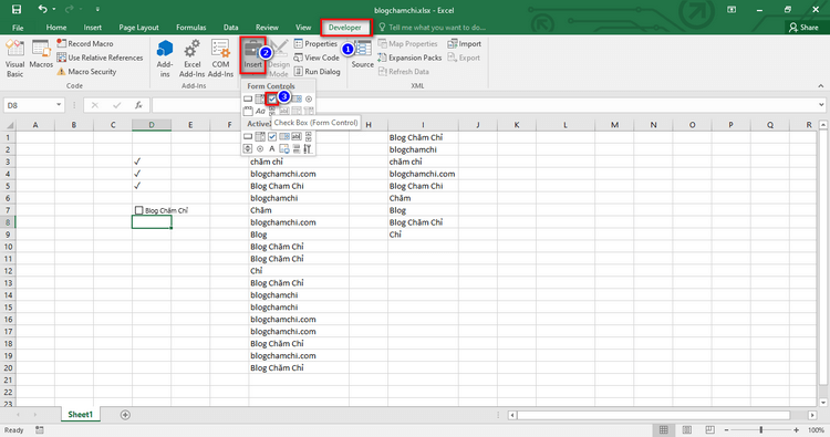 Hướng dẫn cách chèn ô tích checkbox trong Microsoft Excel