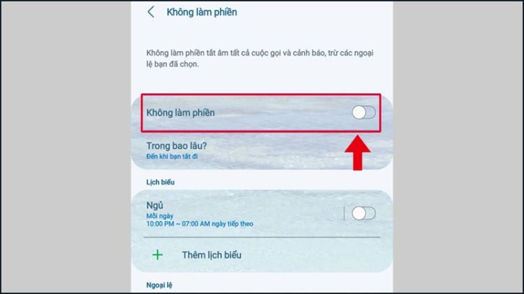 Tắt chế độ không làm phiền khi chơi game trên Samsung