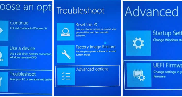 tắt chế độ Secure Boot và mở chế độ Boot Legacy