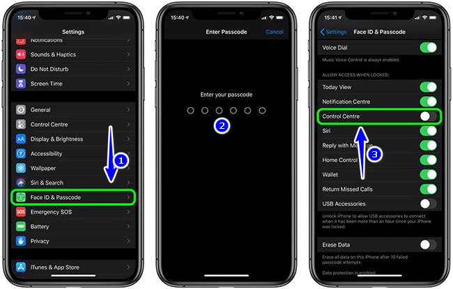 Cách tắt Control Center trên màn hình khóa iPhone