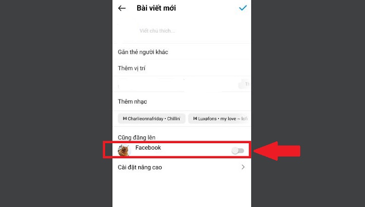 Tắt đồng bộ bài viết lên Facebook