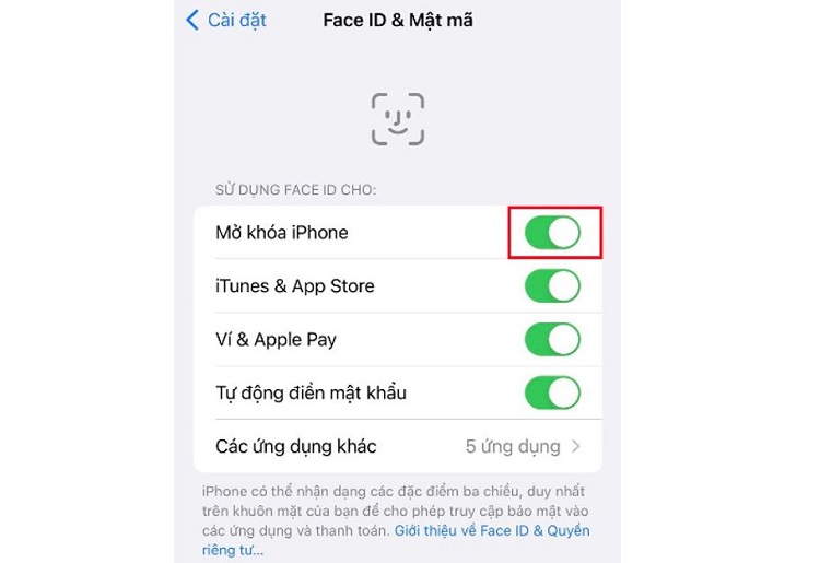 Tắt mở khóa iPhone