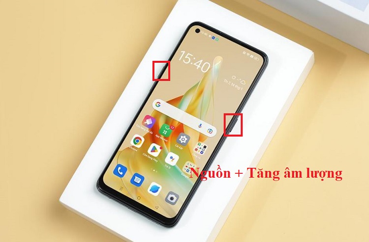 Tắt nguồn Oppo Reno bằng phím cứng