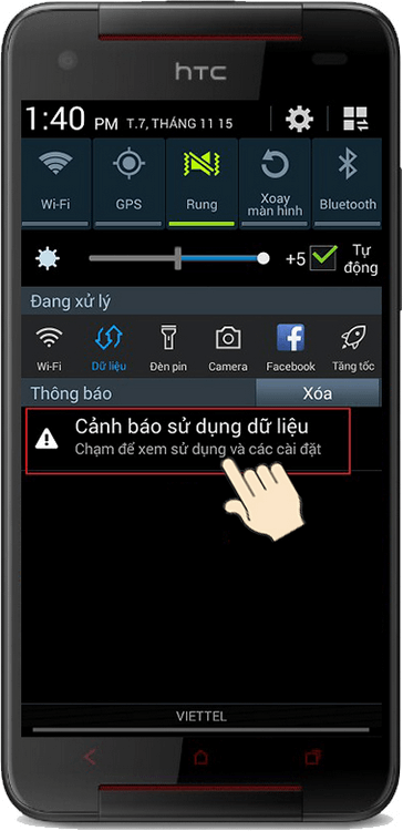 Giới thiệu "Chức năng cảnh báo dữ liệu trên điện thoại Android?"