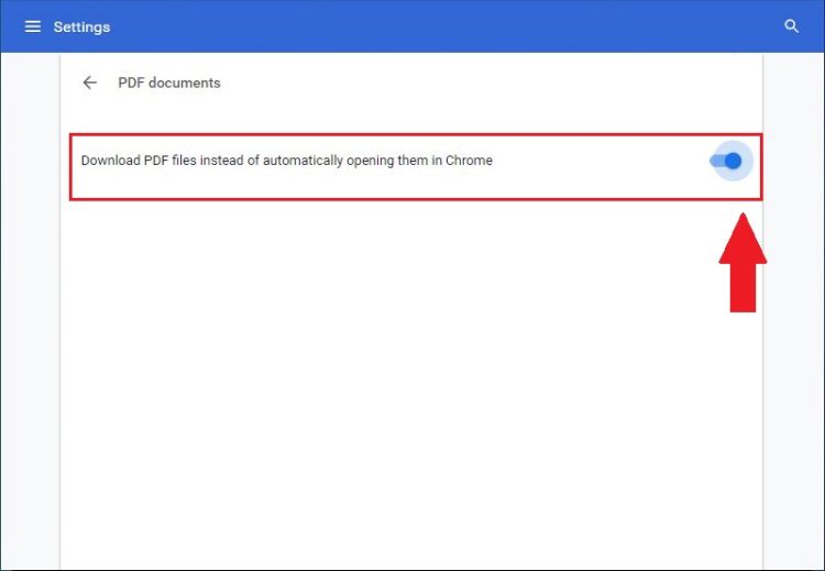 tắt tính năng Download File PDF instead of automatically opening them in Chrome