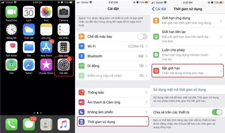 Tắt tính năng mua in-app trên iOS