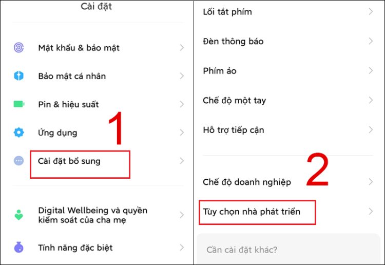 Tắt tính năng Tối ưu hóa MIUI