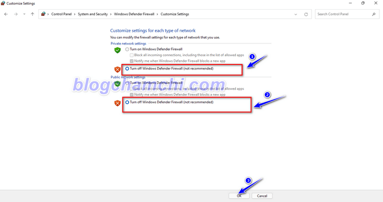 Hướng dẫn tắt tường lửa Firewall trên máy tính Windows 10 qua Control Panel