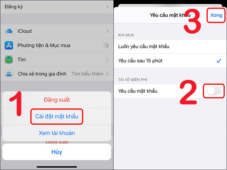 Tắt yêu cầu ID Apple trên điện thoại iPhone