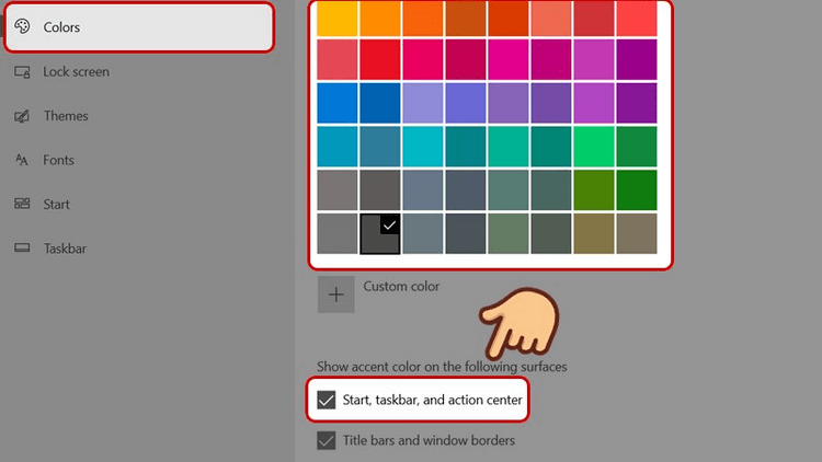 Cách thay đổi màu sắc thanh Taskbar thành màu yêu thích