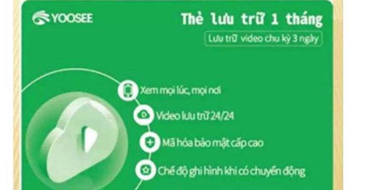 Thẻ lưu trữ 1 tháng