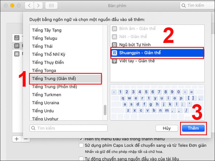 Thêm tiếng Trung vào bộ gõ của Macbook