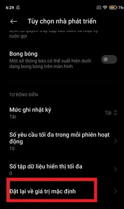 Trường hợp nếu không tìm thấy tùy chọn Bật tối ưu hóa MIUI