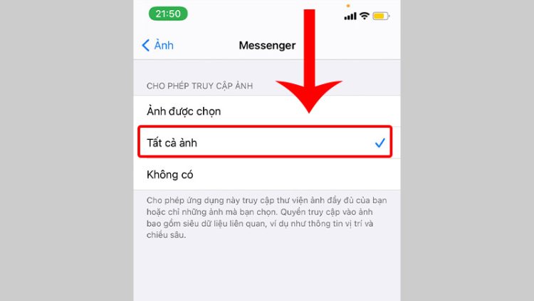 Trao quyền truy cập ios 3