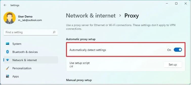 Tự động định cấu hình Proxy