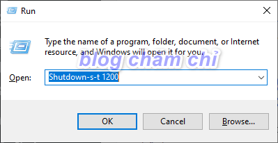 Cách tắt máy tính/laptop tự động Win 10 qua cửa sổ Window + R