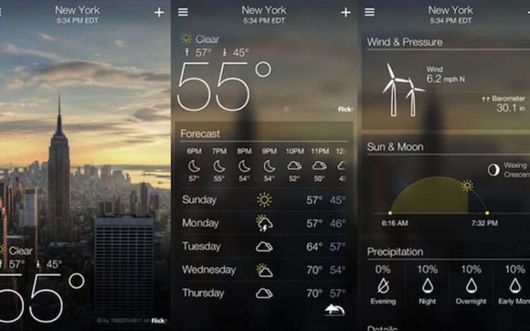 Ứng dụng Yahoo Weather