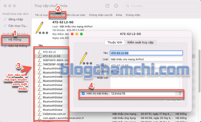 Xem mật khẩu wifi đang kết nối trên Macbook bằng Terminal
