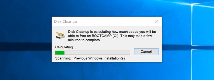 xóa các tệp tạm thời máy tính disk cleanup