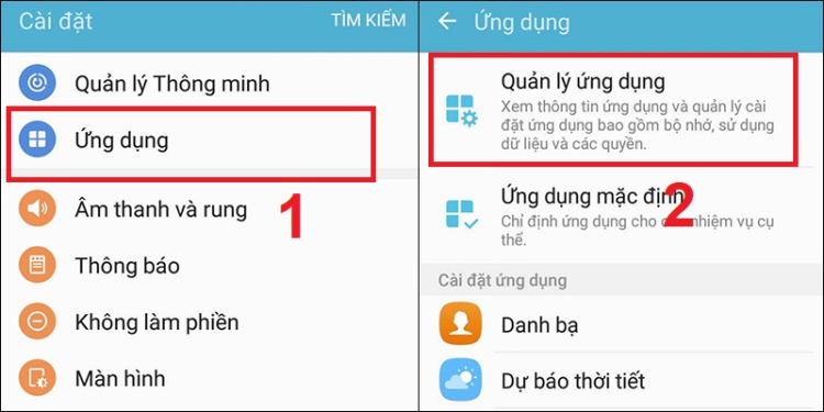 Xóa cache ứng dụng Máy ảnh